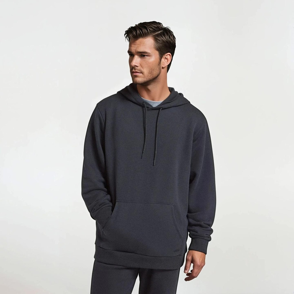[A11211M000] Unisex Merino Blend Hoodie - True Black (XS)