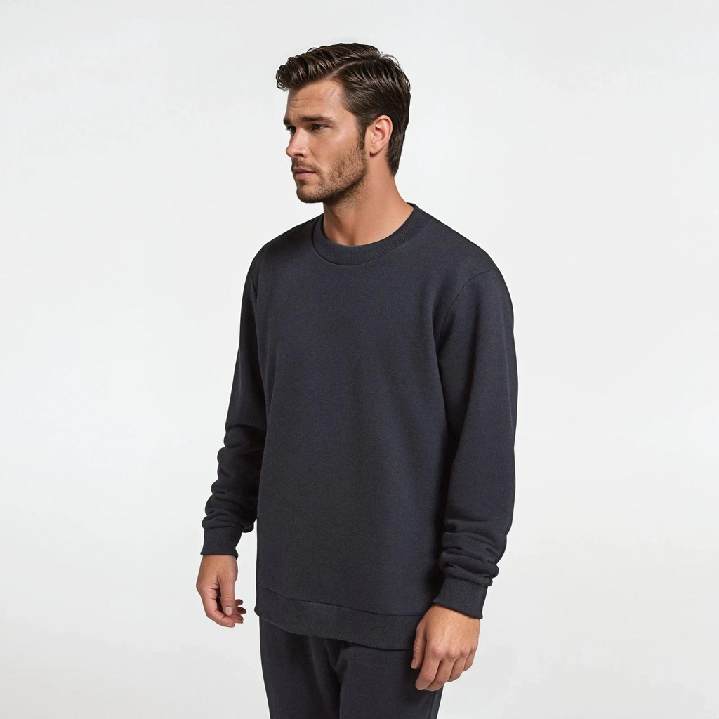 [A11218M001] Men's Merino Blend Sweatshirt - True Black (S)