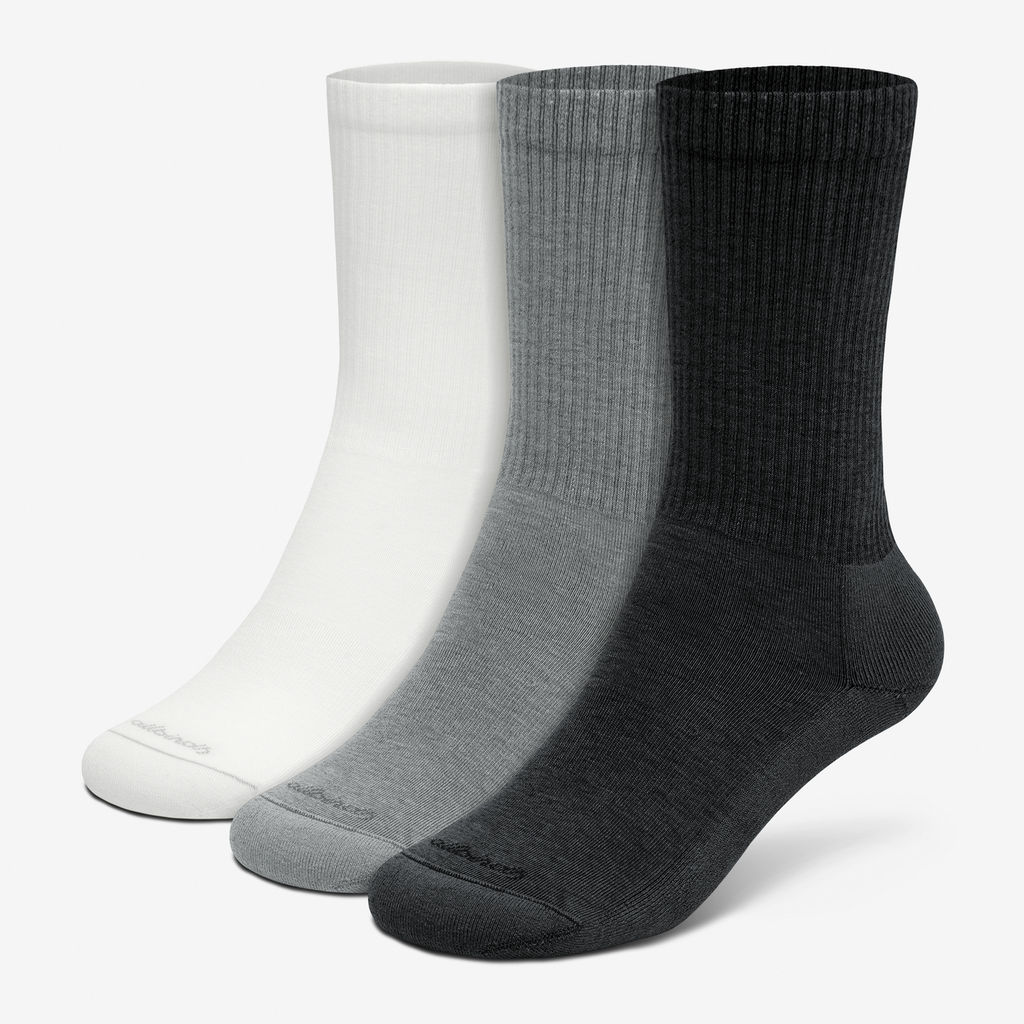 [A11114U001] Anytime Crew Sock 3-Pack - Blizzard/Medium Grey/Natural Black (S (W5-7))