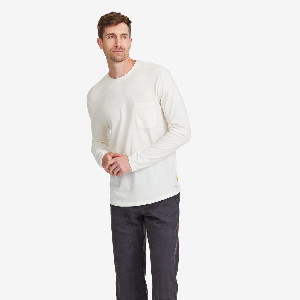 [A10331M000] Men's Soft Merino Long Sleeve Tee - Natural White (XS)