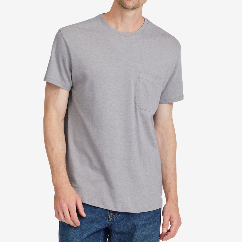 [A10334M000] Men's Soft Merino Tee - Medium Grey (XS)
