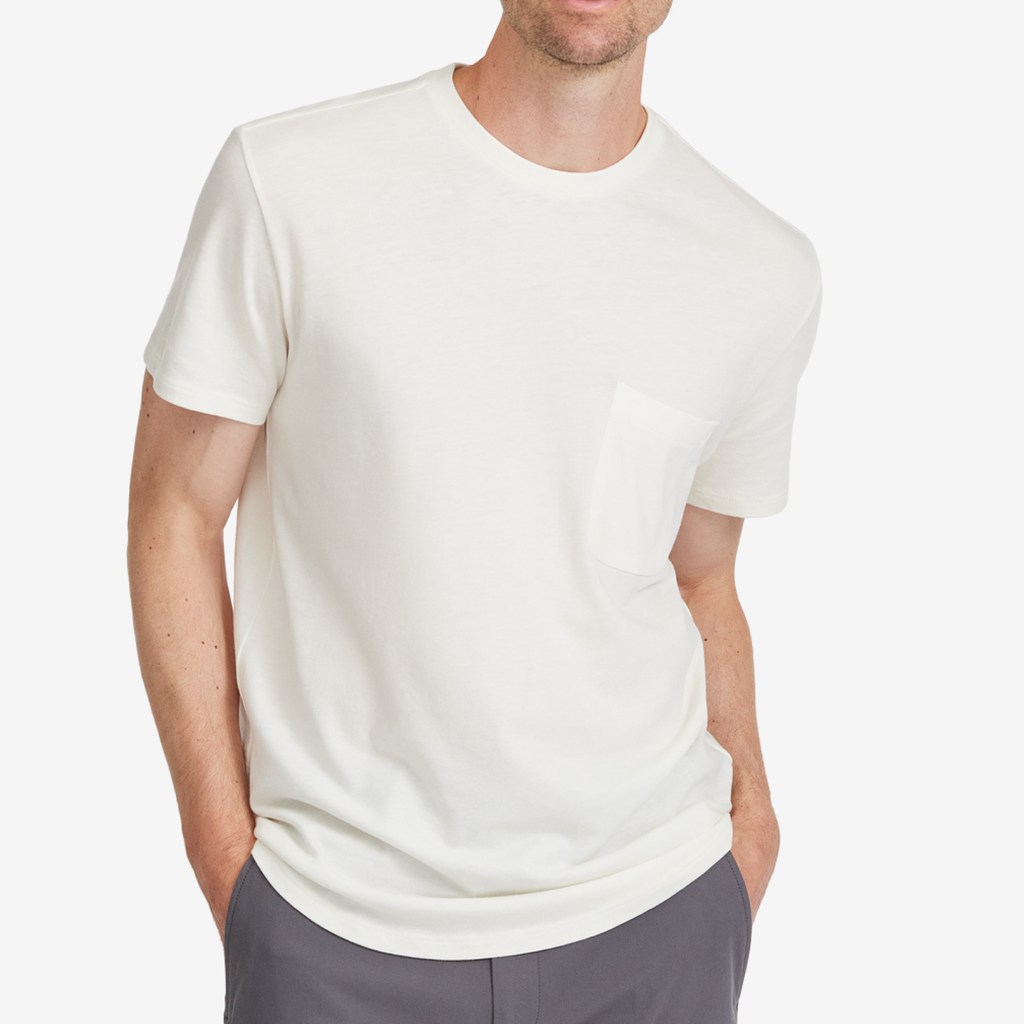 [A10329M000] Men's Soft Merino Tee - Natural White (XS)