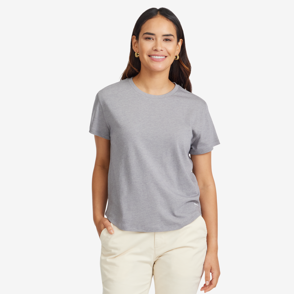 [A10337W000] Women's Soft Merino Tee - Medium Grey (XS)