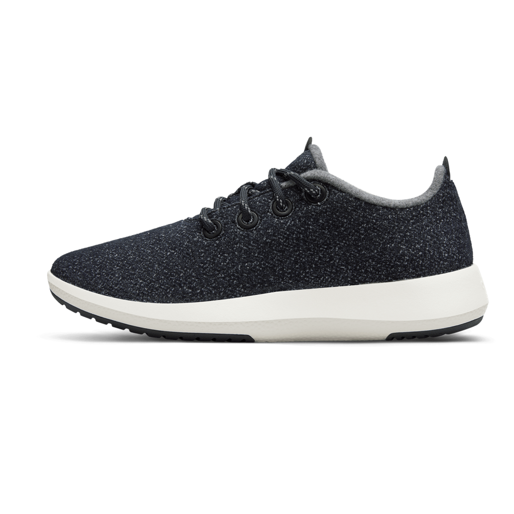 [AB006QW050] Women's Wool Runner Mizzles - Dark Grey (Natural White Sole) (5)