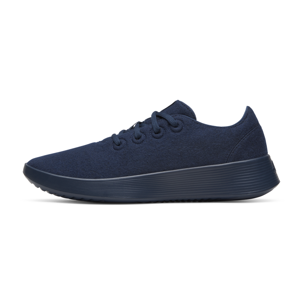 [A10989M080] Men's Wool Runner Go - Deep Navy (True Navy Sole) (8)