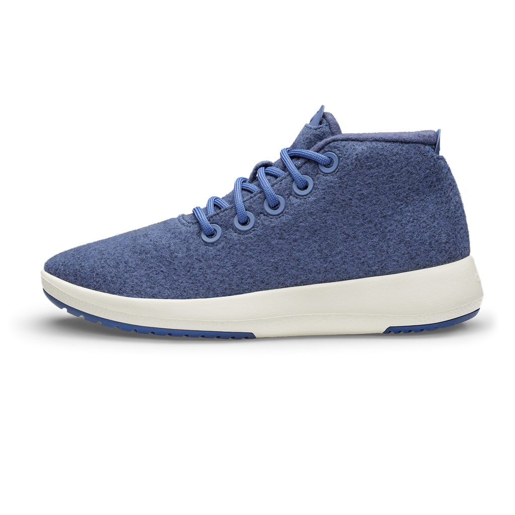 [A10124M080] Men's Wool Runner-up Mizzles - Hazy Indigo (Natural White Sole) (8)