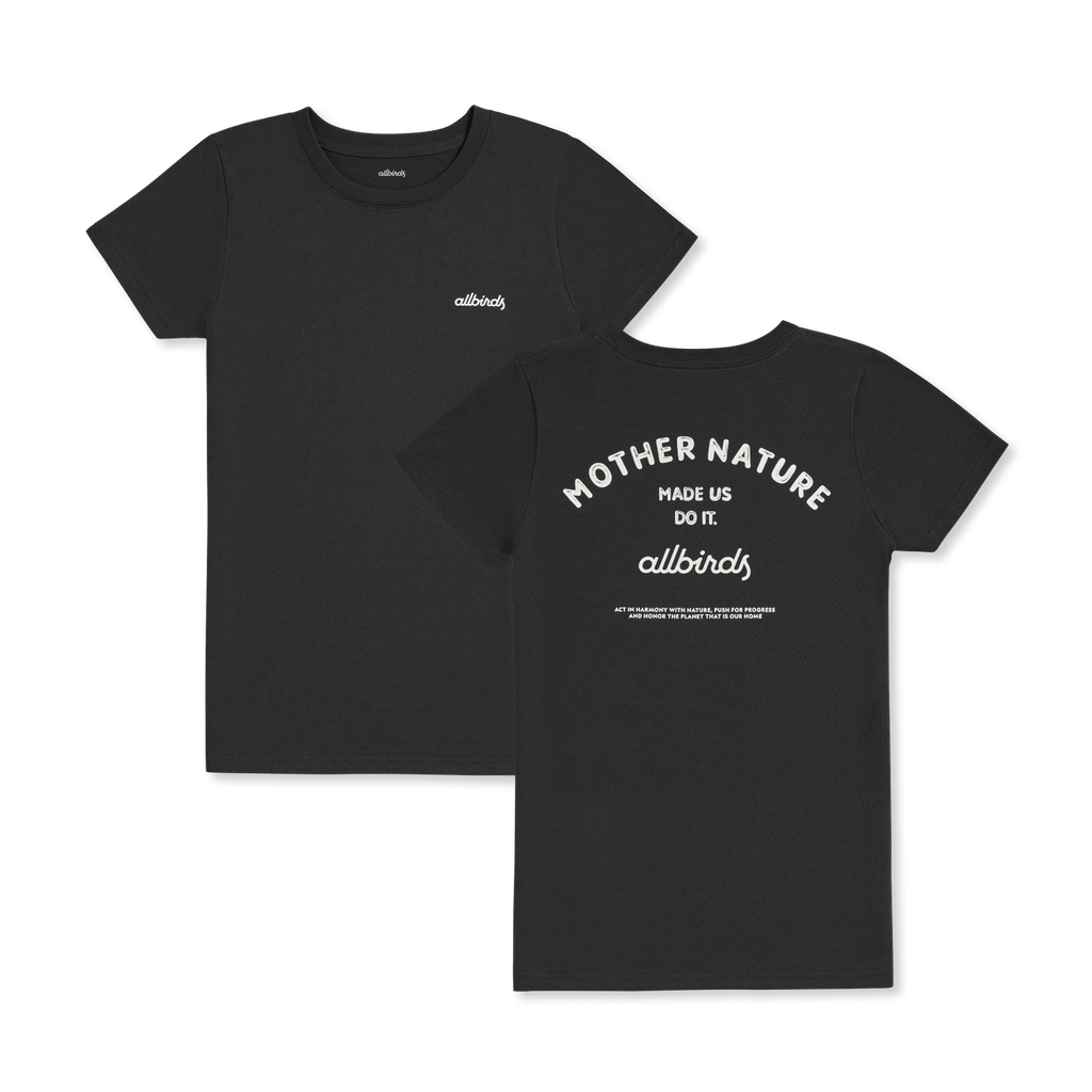 [A10704W000] Women's Recycled Tee - Mother Nature - Natural Black (XS)