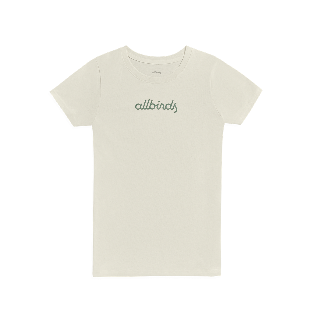 [A10709W000] Women's Recycled Tee - Logo - Natural White (XS)