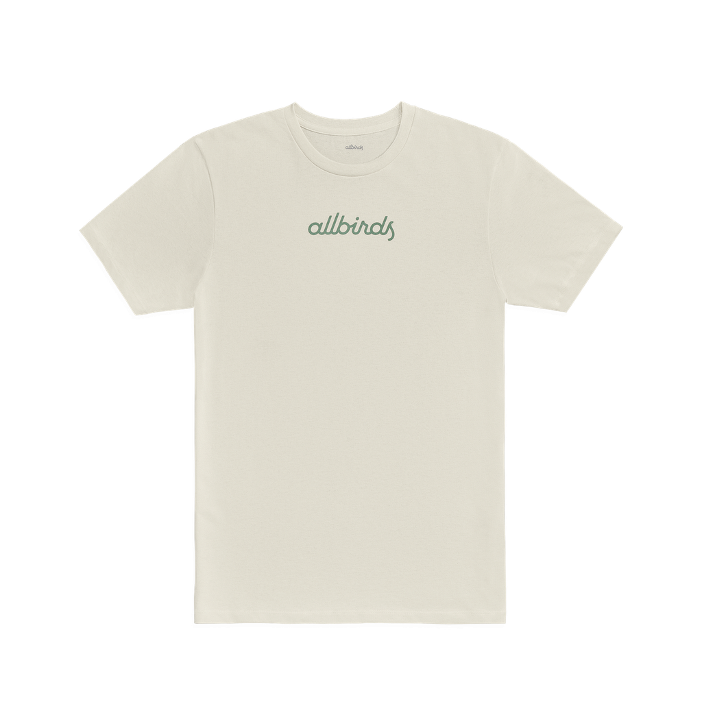 [A10707M001] Men's Recycled Tee - Logo - Natural White (S)