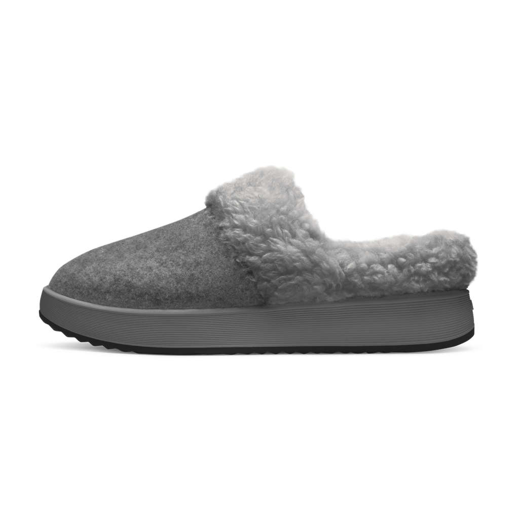 [A12153W050] Women's Kiwi Slipper - Medium Grey (Pebble Grey Sole) (5)