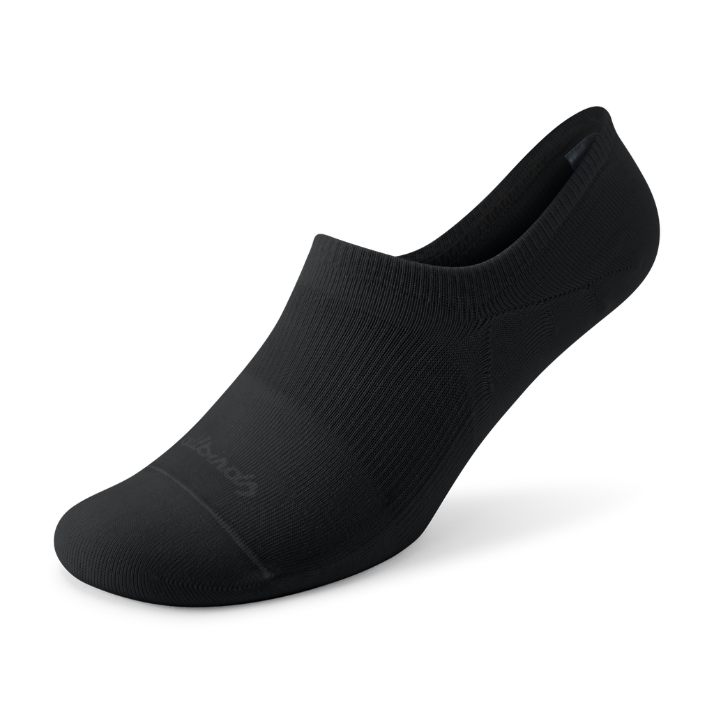 [A12726U001] Anytime No Show Heel Grip Sock - Natural Black (S (W5-7))