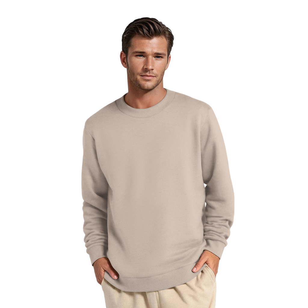 [A12718M000] Men's Merino Blend Sweatshirt - Mushroom (XS)