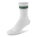 Anytime Crew Sock - Blizzard, Verdant Green (Light Grey Sole)