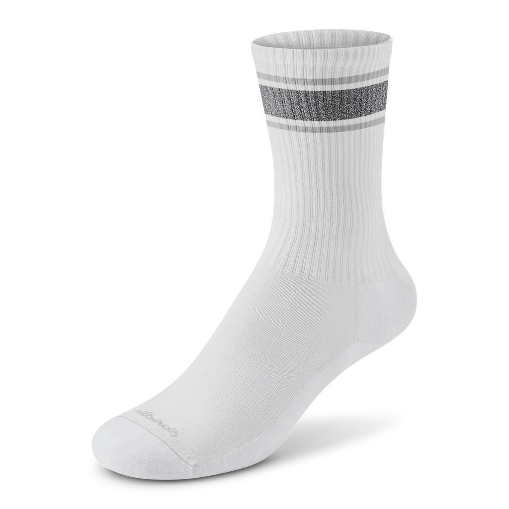 [A12703U001] Anytime Crew Sock - Blizzard, Natural Grey Heather (Light Grey Sole) (S (W5-7))