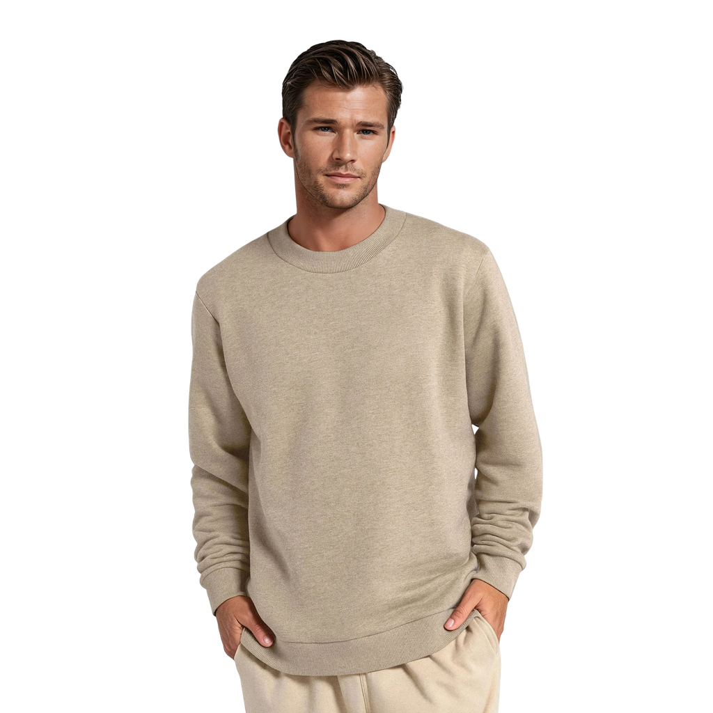 [A12116M001] Men's Merino Blend Sweatshirt - Rugged Beige (S)