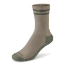 Anytime Crew Sock - Rugged Beige/Thunder Green Stripe