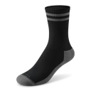 Anytime Crew Sock - Natural Black/Dark Grey Stripe