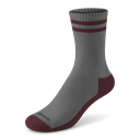 Anytime Crew Sock - Medium Grey/Hazy Burgundy Stripe