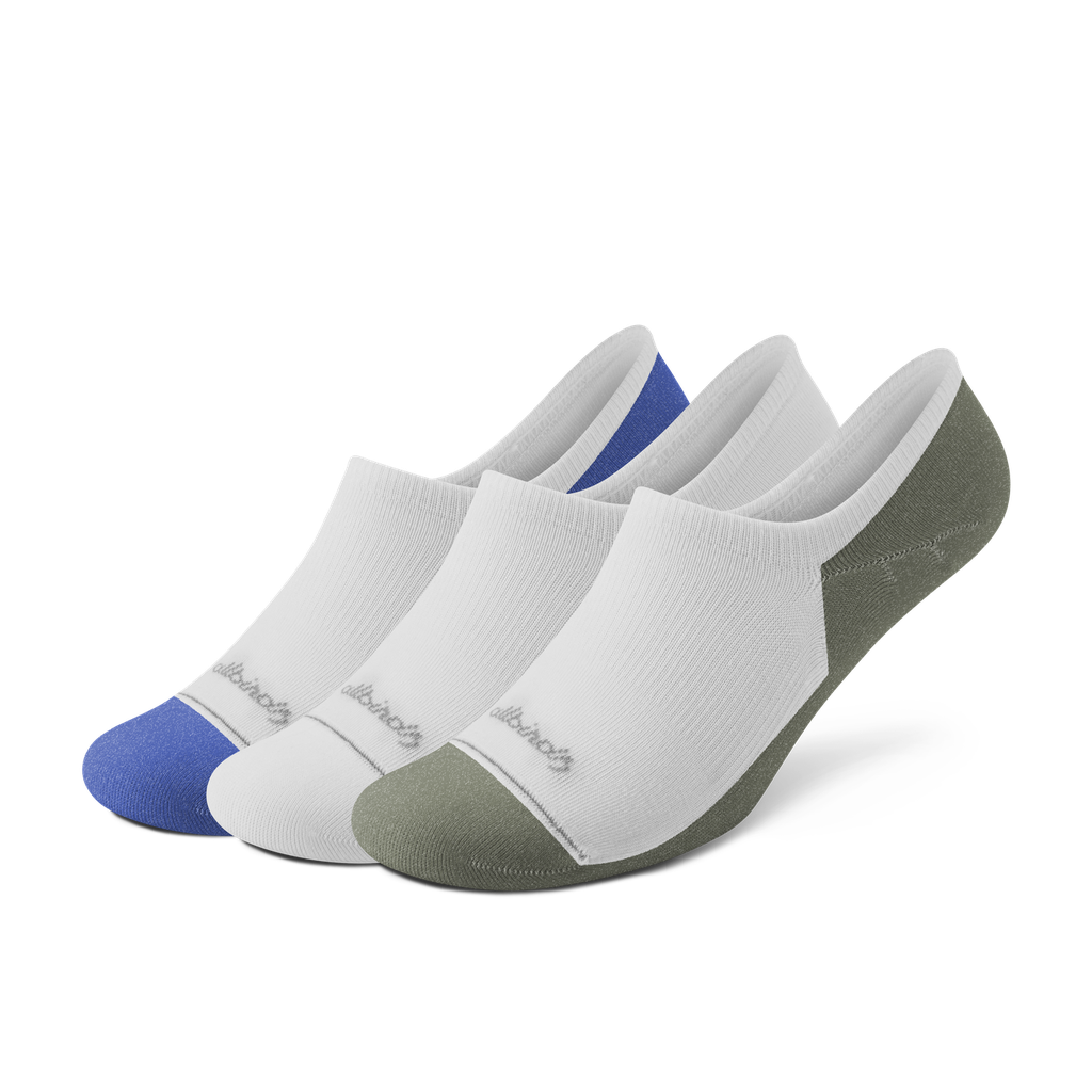 [A12133U001] Anytime No Show Sock - Blizzard/Royal Blue/Thunder Green (S (W5-7))