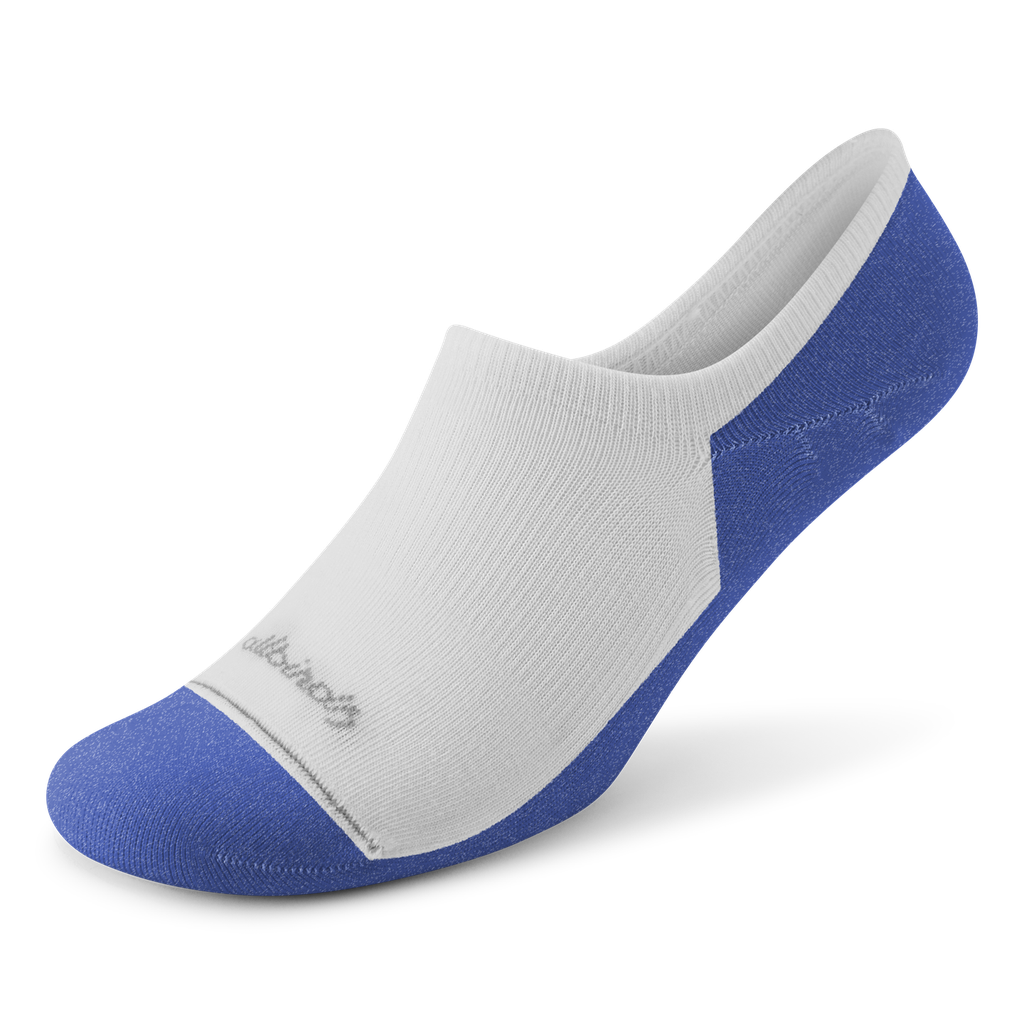 [A12126U001] Anytime No Show Sock - Blizzard/Royal Blue (S (W5-7))
